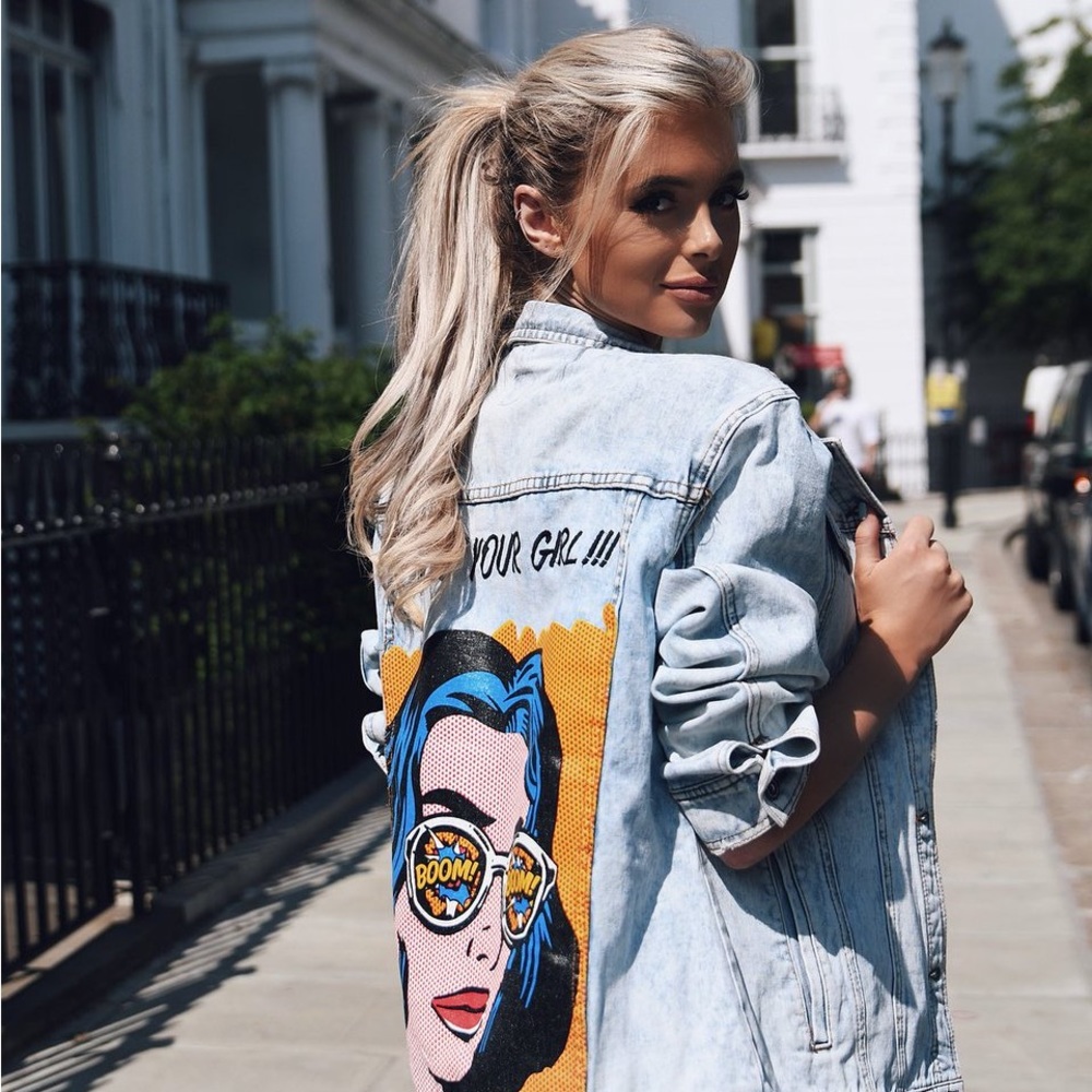 Boom boom jeans Not your girl graphic women jacket